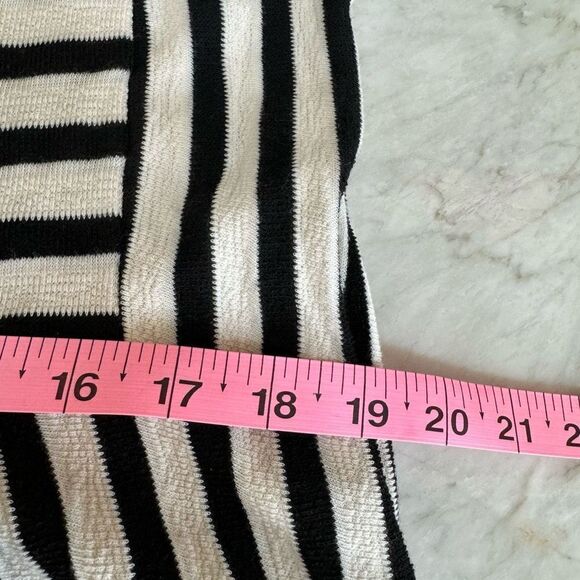 By together BLACK STRIPED Dress WITH POCKETS cotton blend size M - Picture 7 of 8